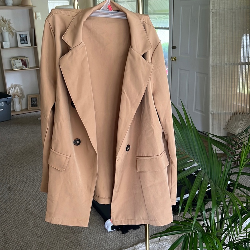 Tan Oversized Blazer